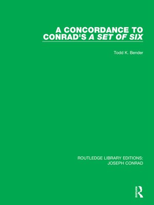 cover image of A Concordance to Conrad's a Set of Six